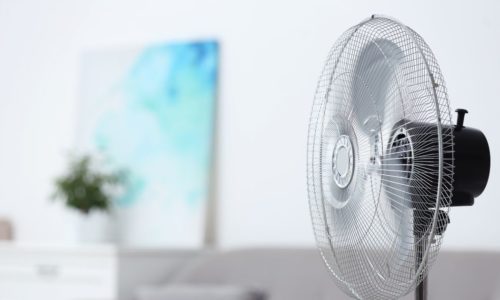 fan blowing inside house